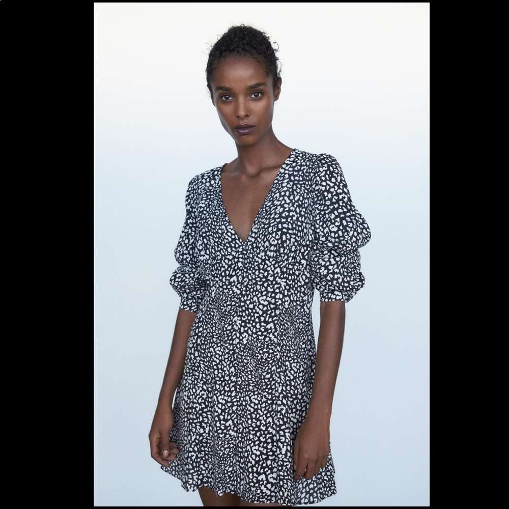 NWT! Zara animal print dress xs